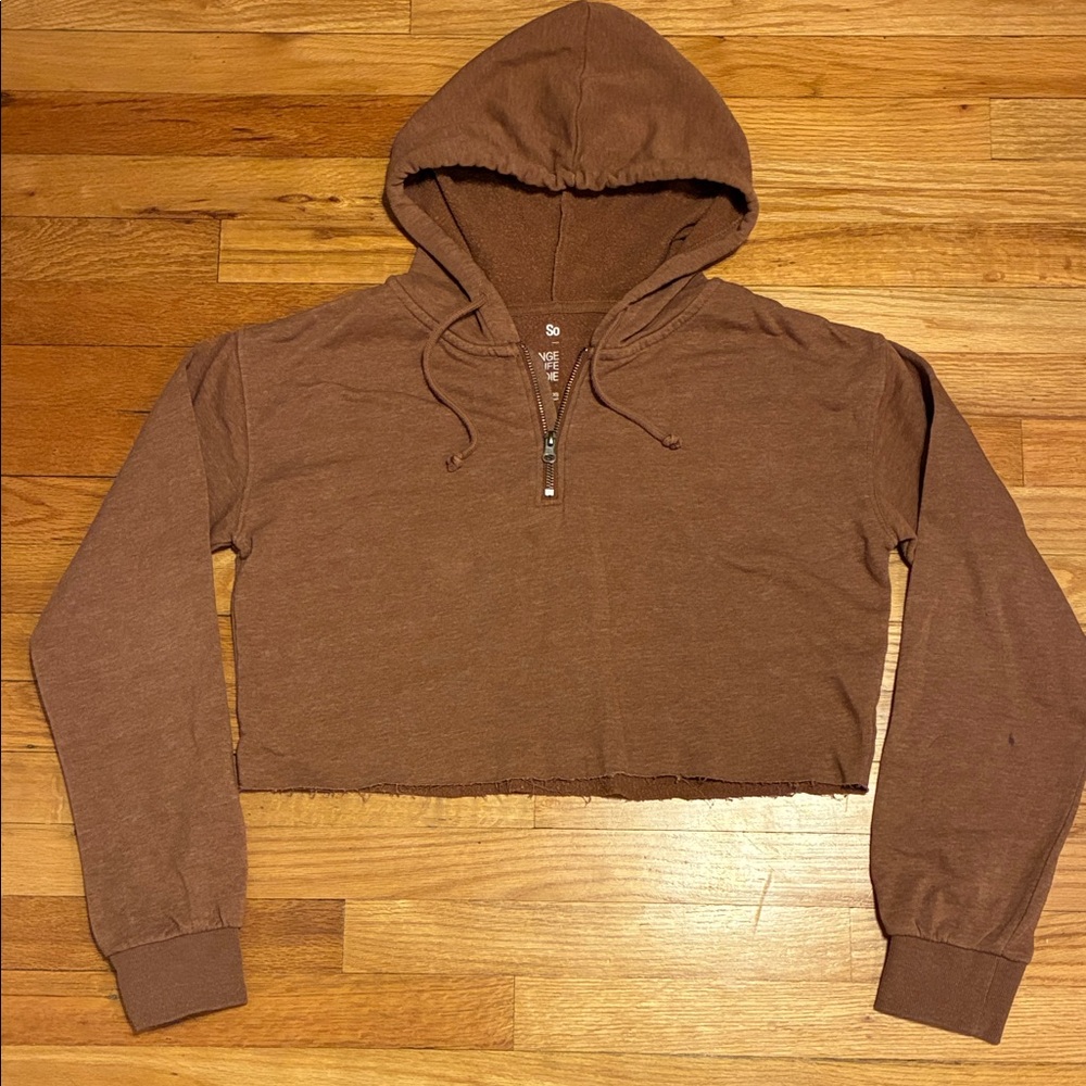 SO lounge life cropped hoodie